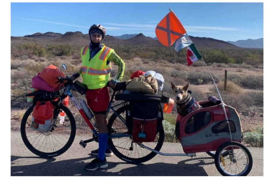 Roban bicicleta en Mexicali a ciclista argentino que recorre el continente 