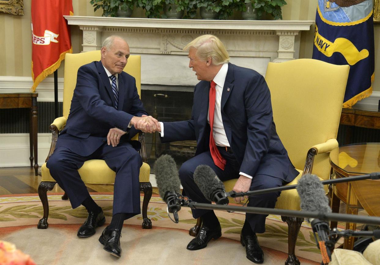 Donald Trump and White House Chief of Staff John Kelly: Getty Images