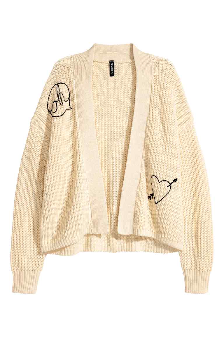 <p>H&M has always come out strong in the knitwear stakes. So look no further than the Swedish retail giant for the best cardies of the season. <em><a rel="nofollow noopener" href="http://www2.hm.com/en_gb/productpage.0531829001.html" target="_blank" data-ylk="slk:H&M;elm:context_link;itc:0;sec:content-canvas" class="link ">H&M</a>, £19.99</em> </p>