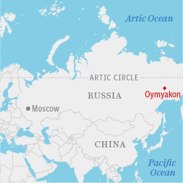 Coldest inhabited place on earth Oymyakon