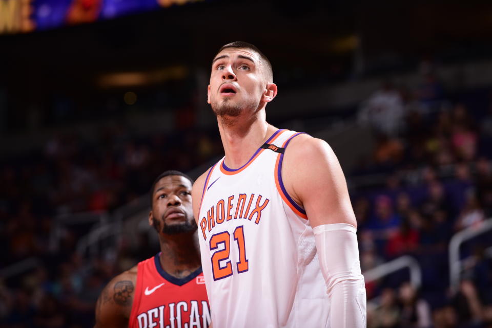 Alex Len played five seasons with Phoenix. (Getty)