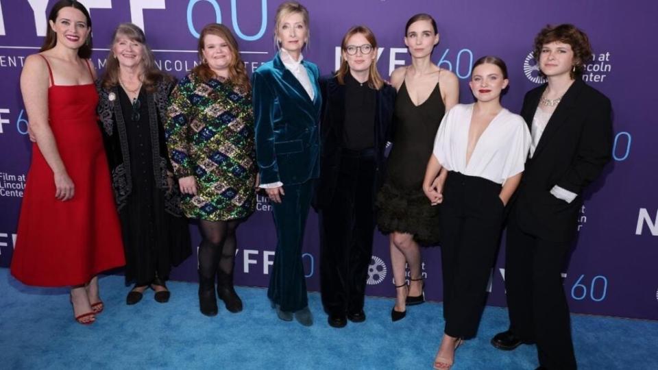 Claire Foy, Judith Ivey, Michelle McLeod, Sheila McCarthy, Sarah Polley, Rooney Mara, Kate Hallett and Liv McNeil attend the red carpet event for “Women Talking” during the 60th New York Film Festival at Alice Tully Hall, Lincoln Center on October 10, 2022 in New York City.