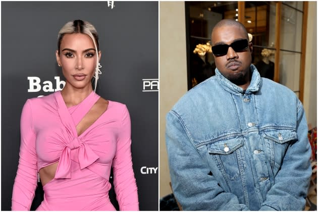 Kim-Kardashian-Kanye-West-Divorce-Settlement - Credit: Araya Doheny/Getty Images/ Baby2Baby; Victor Boyko/Getty Images/Kenzo