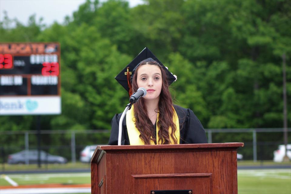 Abigail Lemieux, the senior class vice president, welcomed everyone with an opening speech that reflected on her time at Gardner High School. Gardner High's graduation ceremony was on Saturday, June 3.