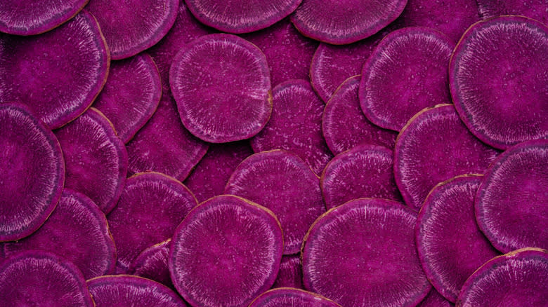 purple sweet potato slices
