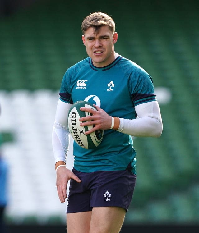 Ireland centre Garry Ringrose trained on Thursday in Dublin