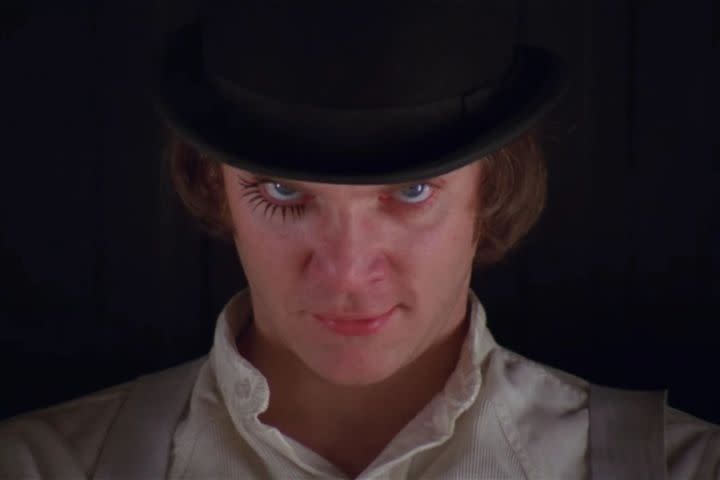 Malcolm McDowell in "A Clockwork Orange."