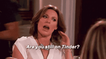 Luann De Lesseps saying, are you still on tinder