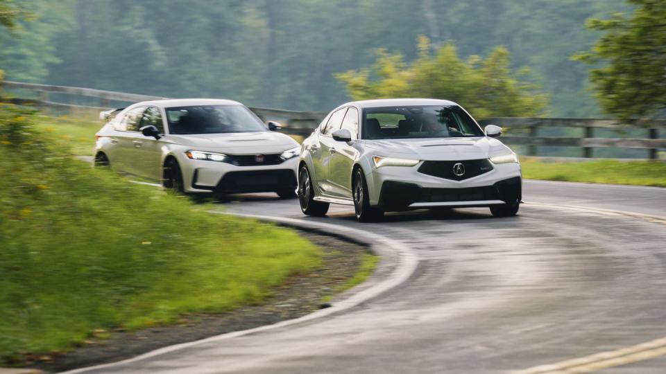 2024 acura integra type s and 2023 honda civic type r