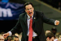 ATLANTA, GA - MARCH 23: Head coach Tom Crean of the Indiana Hoosiers reacts in the first half against the Kentucky Wildcats during the 2012 NCAA Men's Basketball South Regional Semifinal game at the Georgia Dome on March 23, 2012 in Atlanta, Georgia. (Photo by Kevin C. Cox/Getty Images)