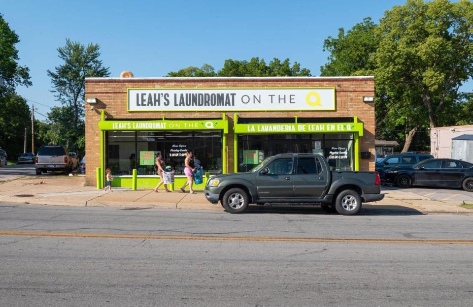 Community Laundry Day has become a lifeline to the community served by Leah’s Laundromat on the Q at North 20th Street and Quindaro Buoulevard in Kansas City, Kansas.