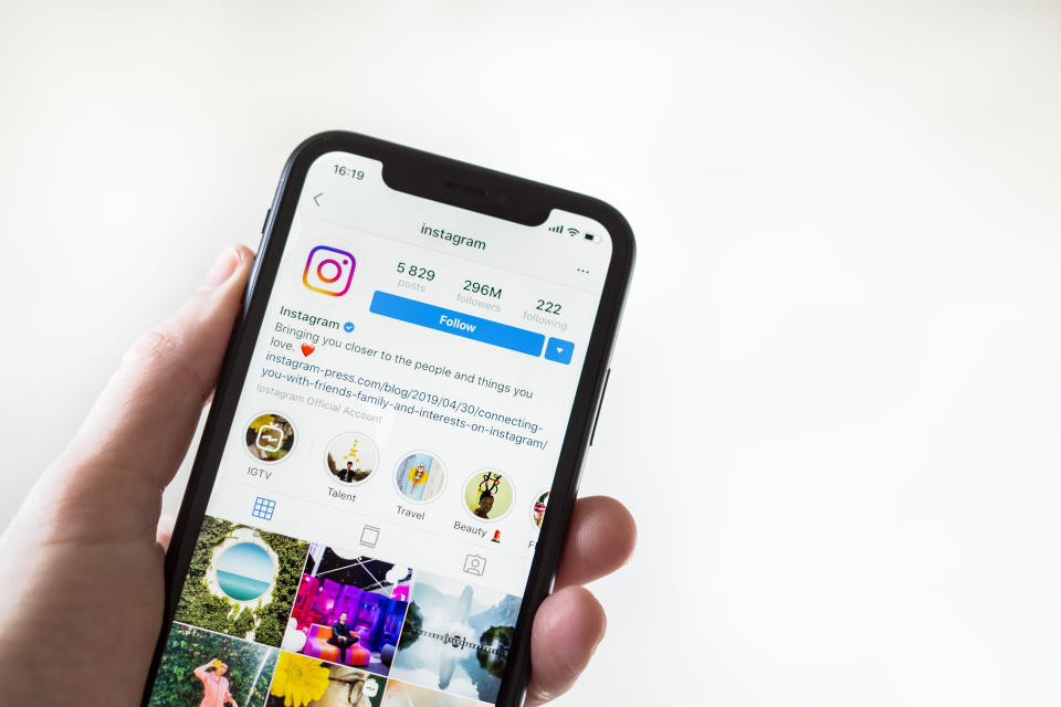 Apple iPhone XR showing the Instagram mobile app