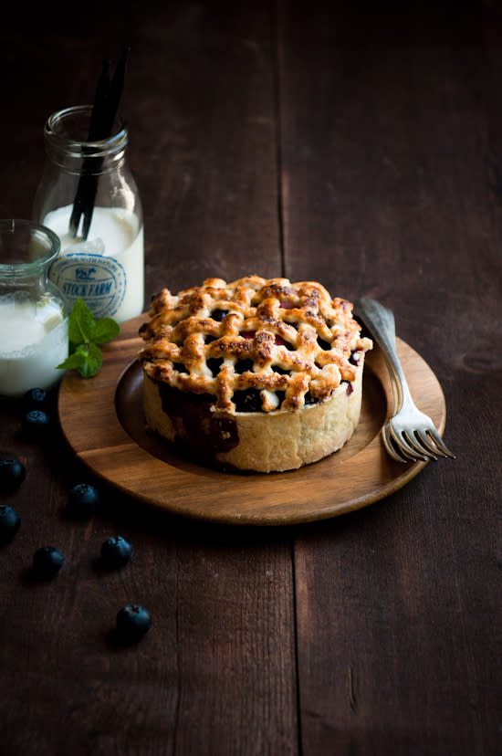 Blueberry Rhubarb Deep Dish Pie