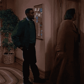 Morris Chestnut getting the door shut in his face on "Living Single"