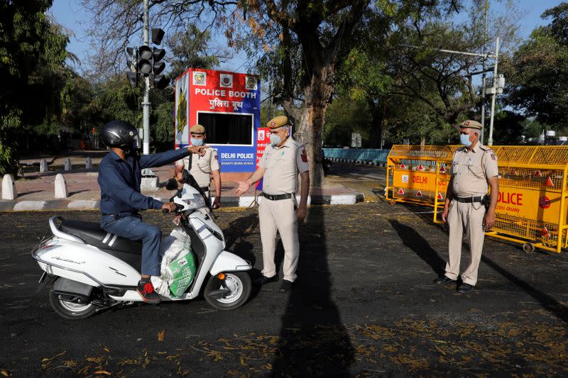 Lockdown amid a coronavirus disease (COVID-19) outbreak in New Delhi