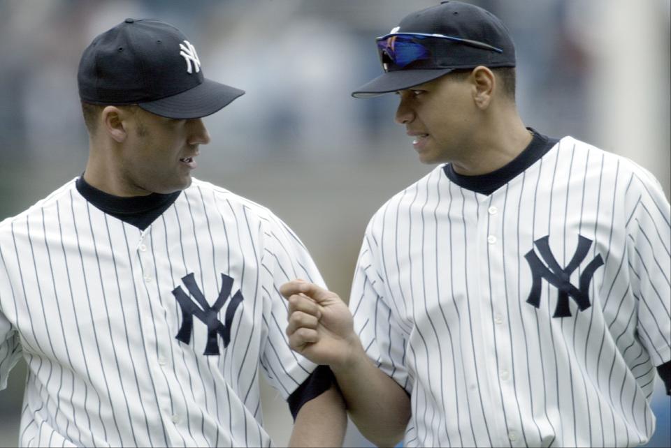 Derek Jeter and Alex Rodriguez at Yankee Stadium in 2004.