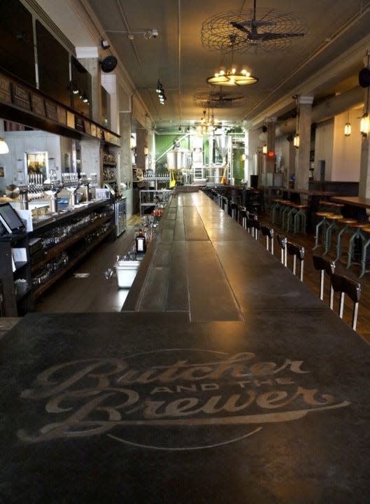 The Butcher and the Brewer in downtown Cleveland got its name because it's not only a brewpub, but also a butcher shop. (Rick Armon/Akron Beacon Journal)