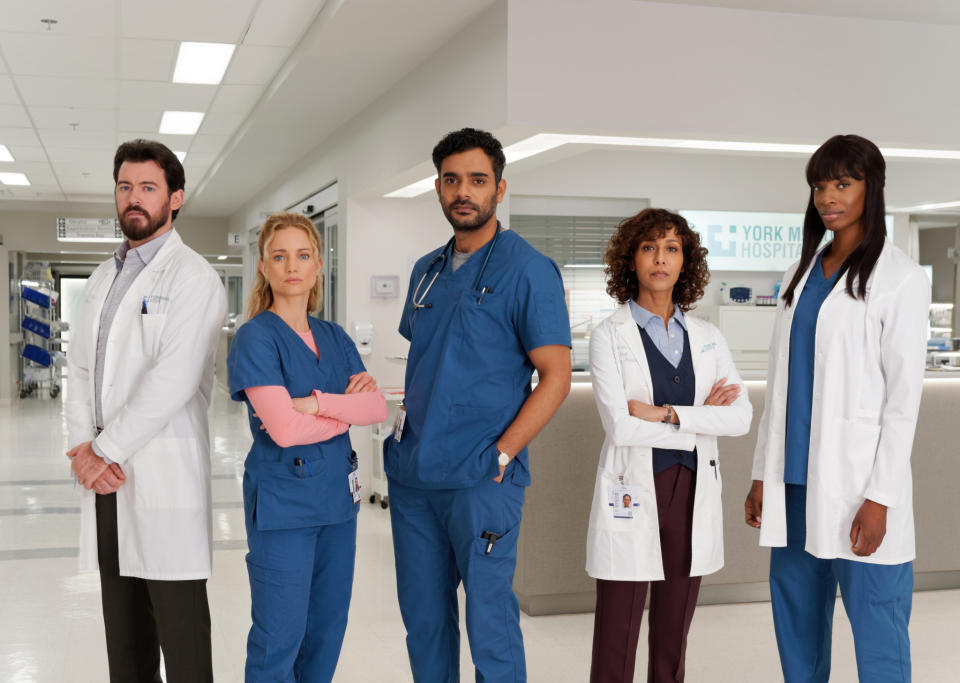 Jim Watson, Laurence Leboeuf, Hamza Haq, Rekha Sharma and  Ayisha Issa in Transplant Season 4, premiering on CTV Oct. 6 at 9:00 p.m. ET