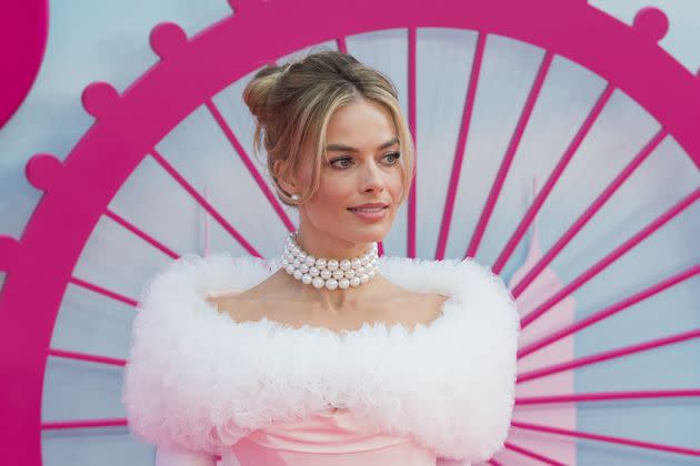 Margot at the London premiere of Barbie in July