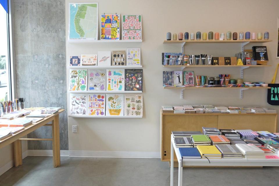 cute shop with pens, pencils, notebooks, and stickers