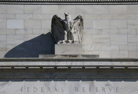 Federal Reserve Board building on Constitution Avenue is pictured in Washington, U.S., March 19, 2019. REUTERS/Leah Millis