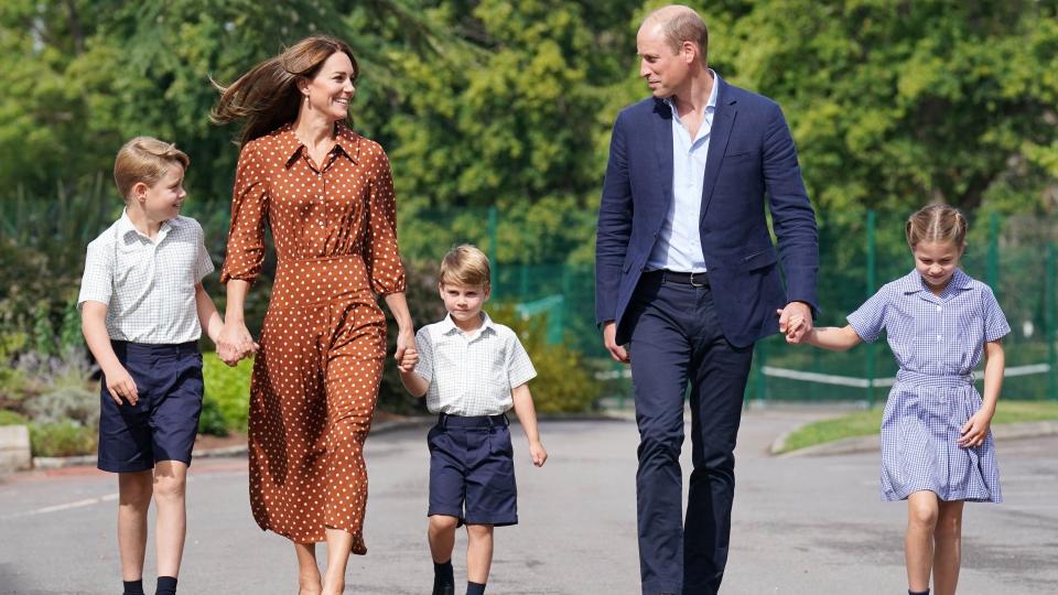 A happy family on the school run