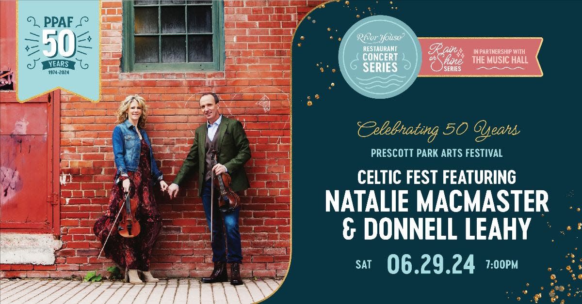 Celtic Fest featuring Natalie MacMaster and Donnell Leahy will be held at Prescott Park on June 29, 2024.