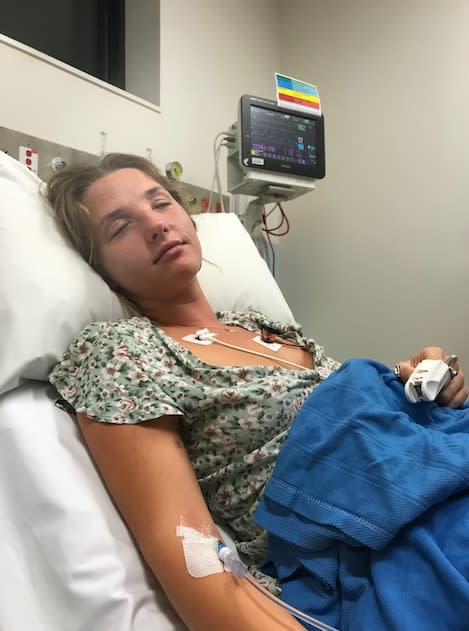 Byron Bay woman Jaicey Revelle in hospital after eating cashew dip at The Roadhouse. Staff allegedly told her it was nut-free.