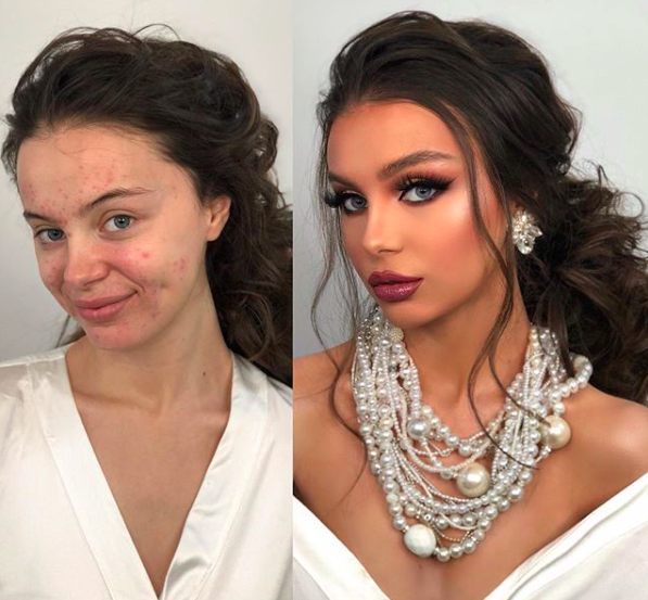 A make-up artist is wowing the Internet with his bridal beauty transformations [Photo: Instagram/Arber Bytyqi]