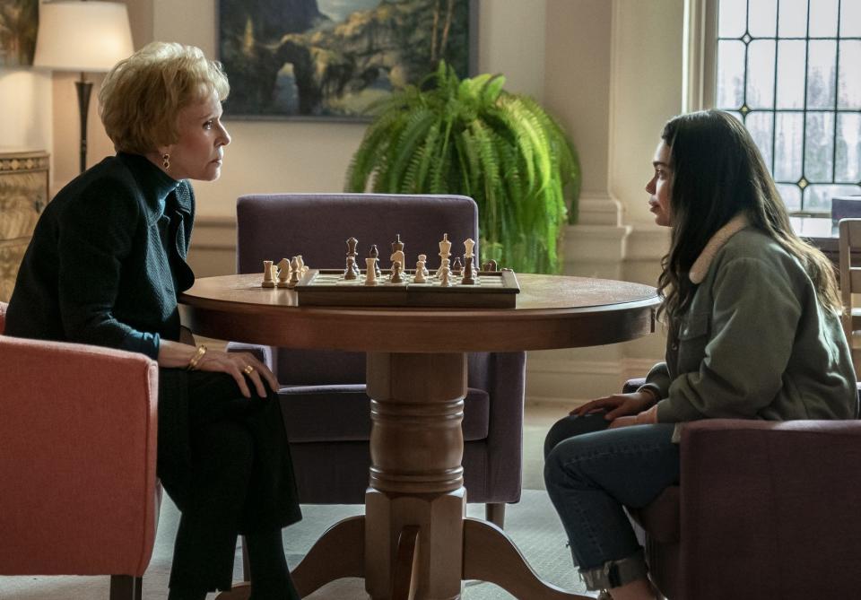 Carol Burnett, left, and Auli'i Cravalho in a scene from "All Together Now."