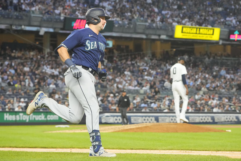 Cal Raleigh and the Mariners have had a difficult time recapturing their 2022 magic so far this season. (Gregory Fisher-USA TODAY Sports)