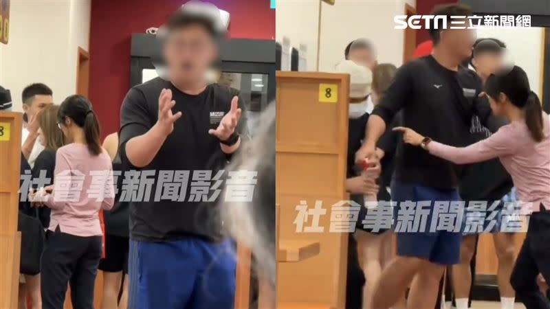 男子用餐期間到廁所洗手，雙手沾滿泡抹，豈料疑似水壓不足，男子反應後認為店家冷處理，現場理智線全斷。（圖／翻攝社會事新聞影音畫面）