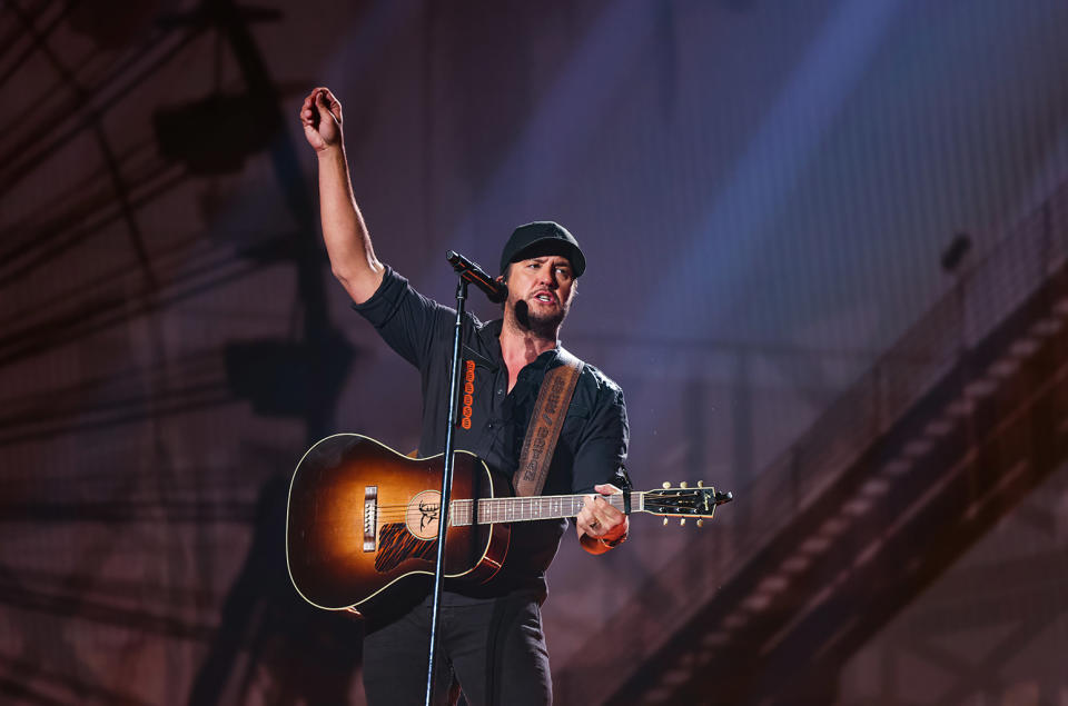 Luke Bryan performs during the opening night of his residency at Resorts World Las Vegas on Feb. 11, 2022 in Las Vegas, Nevada.