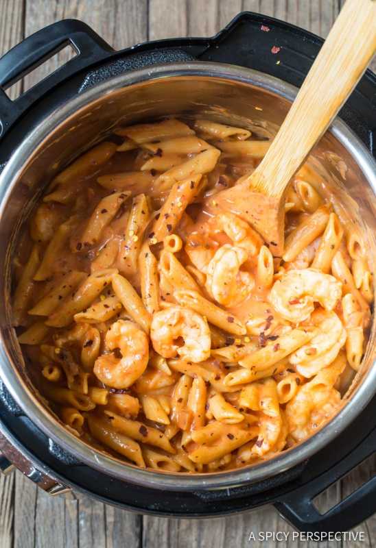 <p>A Spicy Perspective</p><p>This simple penne alla vodka recipe is ready in almost no time!</p><p><strong>Get the recipe: <a href="https://www.aspicyperspective.com/instant-pot-shrimp-pasta-with-vodka-sauce/" rel="nofollow noopener" target="_blank" data-ylk="slk:Instant Pot Shrimp Pasta with Vodka Sauce;elm:context_link;itc:0;sec:content-canvas" class="link ">Instant Pot Shrimp Pasta with Vodka Sauce</a></strong></p>