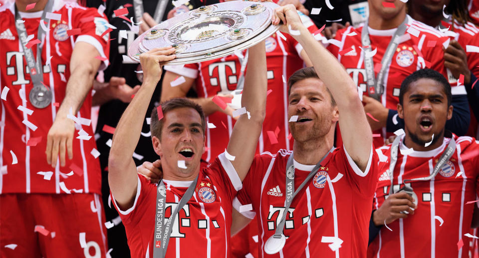 Philipp Lahm and Xabi Alonso