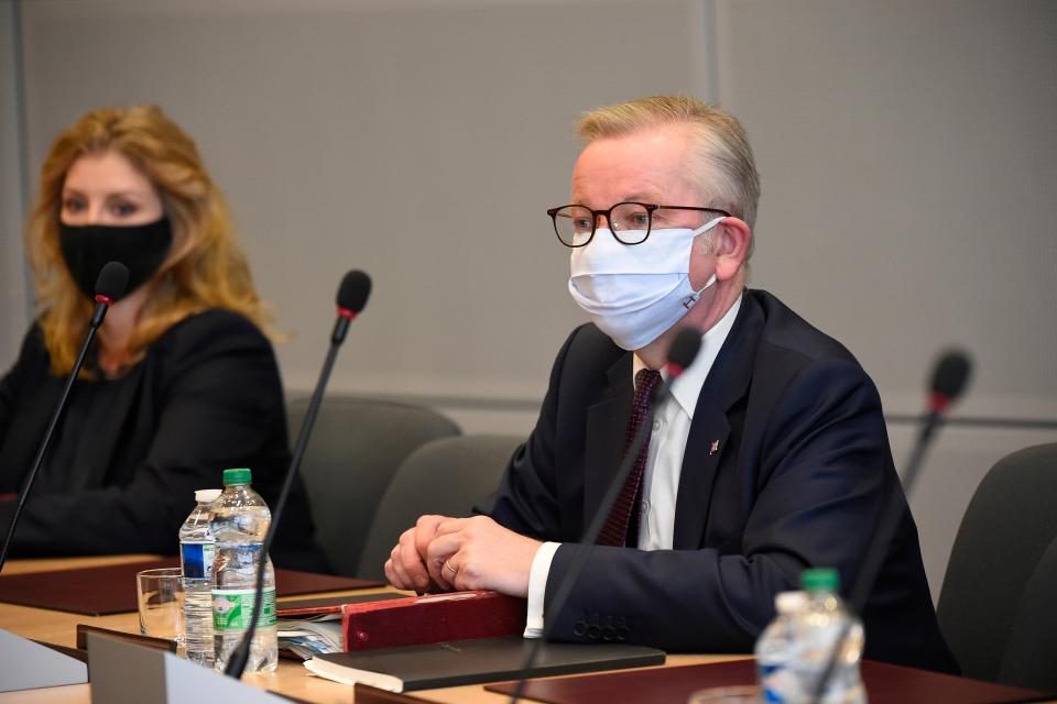 Cabinet Office minister Michael Gove in Brussels (EPA)