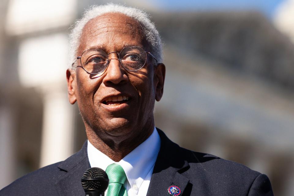 Congressman Donald McEachin (D-VA) speaks during a press conference by House Speaker Nancy Pelosi and other Democratic Representatives with leaders of many faiths on the Build Back Better Act. The legislation contains many of the Bident Administration's policy priorities, including social programs like child care subsidies and paid leave, as well as climate solutions. Pelosi, faith leaders speak on the Build Back Better Act, Washington, United States - 20 Oct 2021