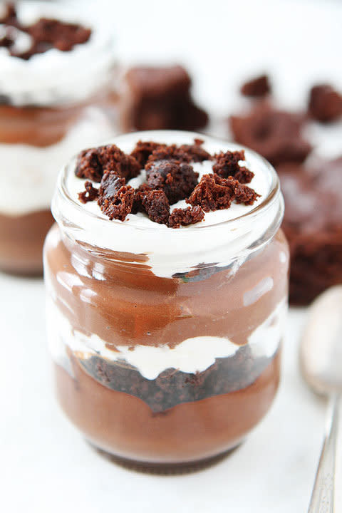 <strong>Get the <a href="http://www.twopeasandtheirpod.com/chocolate-mousse-brownie-trifles/" target="_blank">Chocolate Mousse Brownie Trifle recipe</a> from Two Peas And Their Pod</strong>