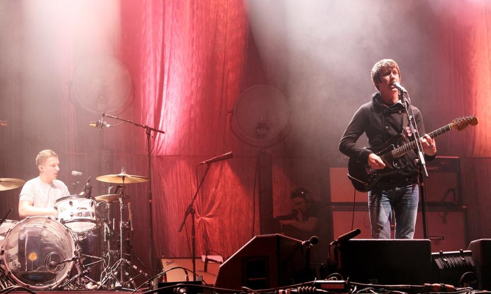 Nick O’Malley (left) and Alex Turner play their first Glastonbury in 2007 (Getty Images)