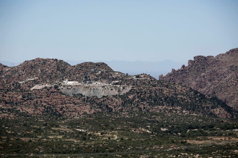 FILE PHOTO: View of Resolution Copper Mining's east plant near Superior, Arizona