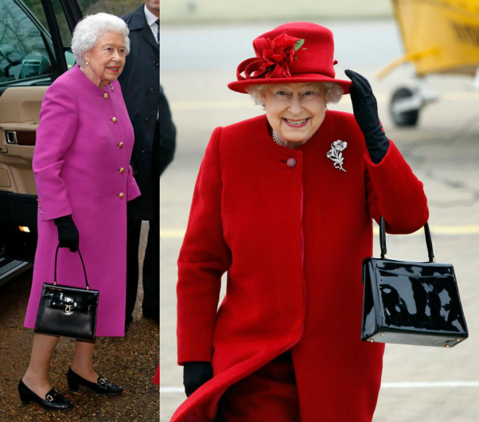 Queen Elizabeth II is rarely ever seen without a bright coat. <i>(Getty Images)</i>