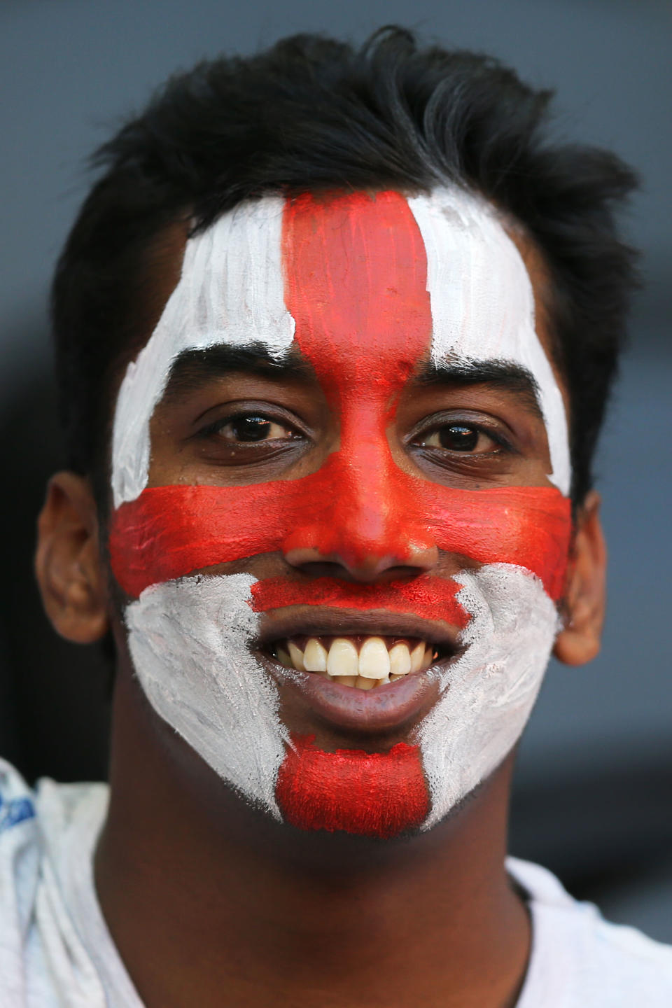 DONETSK, UKRAINE - JUNE 11: An England fan soaks up the atmopshere ahead of the UEFA EURO 2012 group D match between France and England at Donbass Arena on June 11, 2012 in Donetsk, Ukraine. (Photo by Ian Walton/Getty Images)