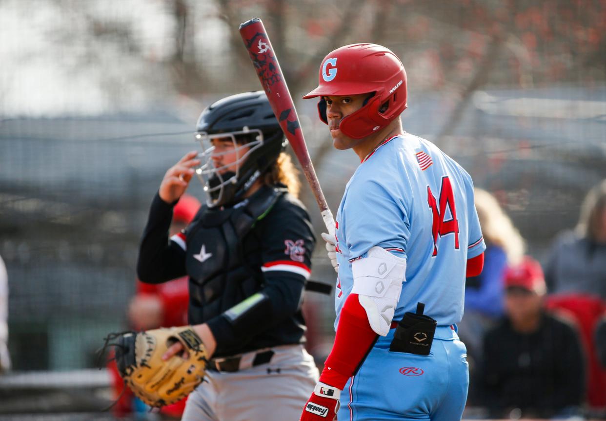 Glendale's Sebastian Norman as the Falcons take on the McDonald County Mustangs on Monday, March 20, 2023.