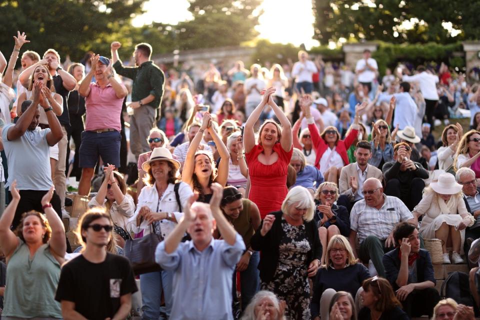 Fans celebrate Cam Norrie’s win on the Hill (Getty Images)