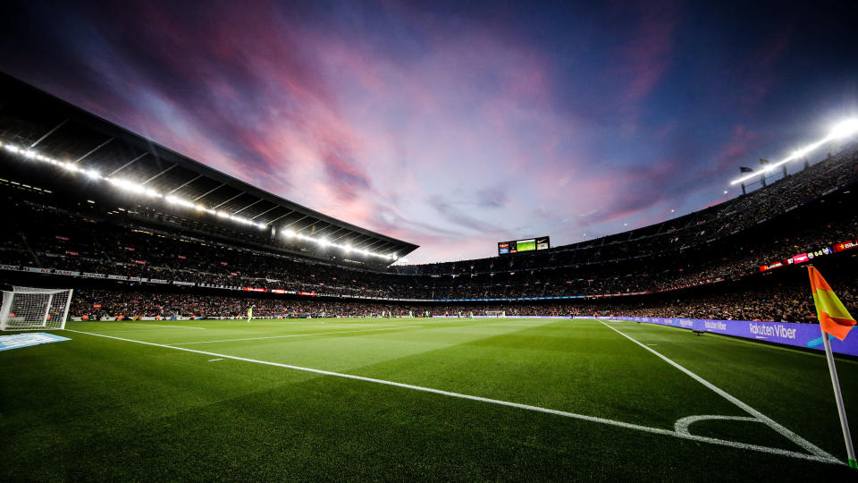 BARCELONA, SPAIN - APRIL 27: General view of stadium from FC Barcelona during the La Liga Santander  match between FC Barcelona v Levante at the Camp Nou on April 27, 2019 in Barcelona Spain (Photo by Erwin Spek/Soccrates/Getty Images)