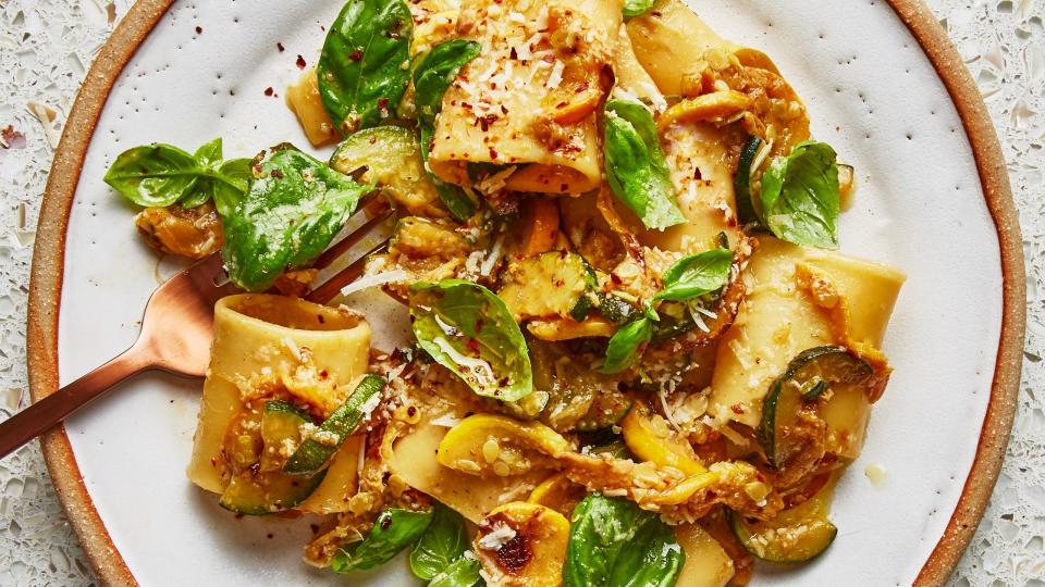 Jammy squash makes for great pasta sauce.