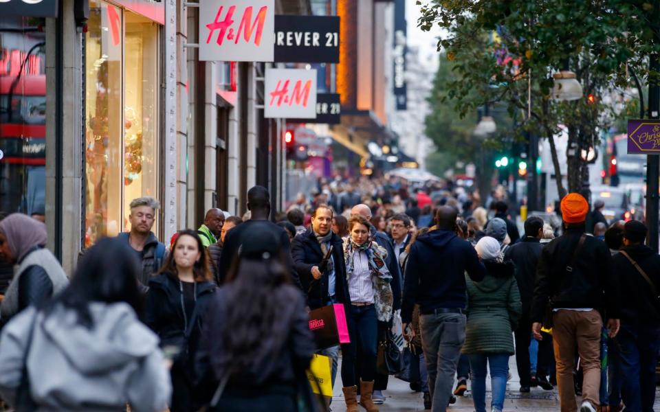 A survey from YouGov and the Centre for Economics and Business Research showed consumer confidence at its lowest since the aftermath of the Brexit vote - Bloomberg