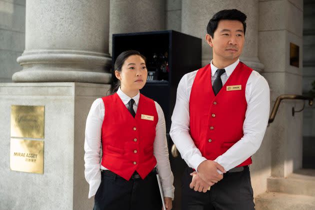 Awkwafina and Simu Liu in Marvel's 