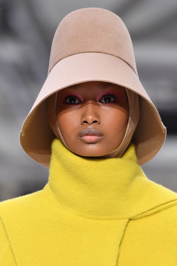 <p>A beauty look from the Valentino Fall 2019 runway. Photo: Pascal Le Segretain/Getty Images</p>