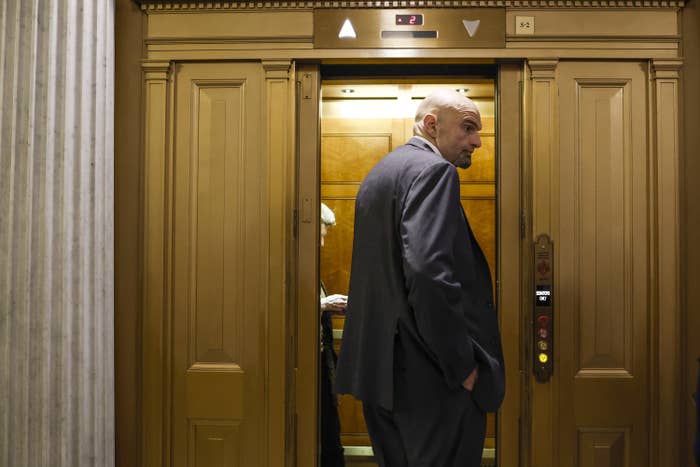 Sen. John Fetterman at the US Capitol on Feb. 13, 2023